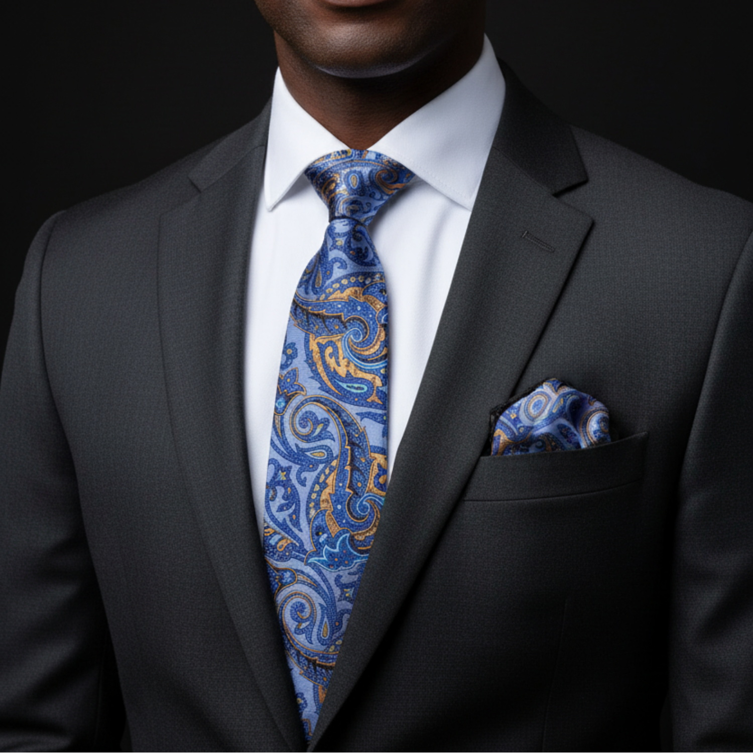 ネクタイ Noah Paisley Necktie Intricate Paisley Necktie | Bold Colorways for Weddings & Events