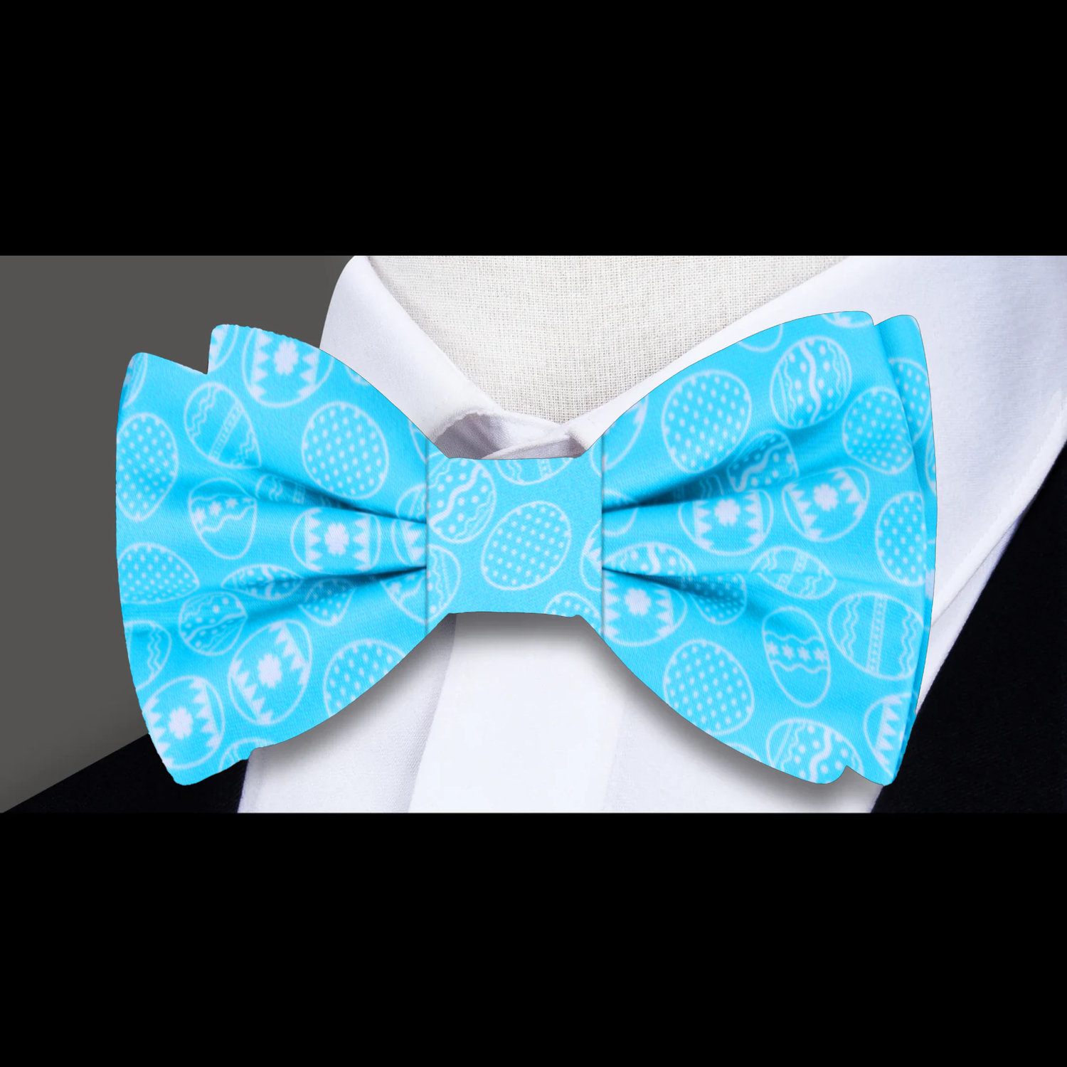 Bright Blue Easter Eggs Bow Tie 