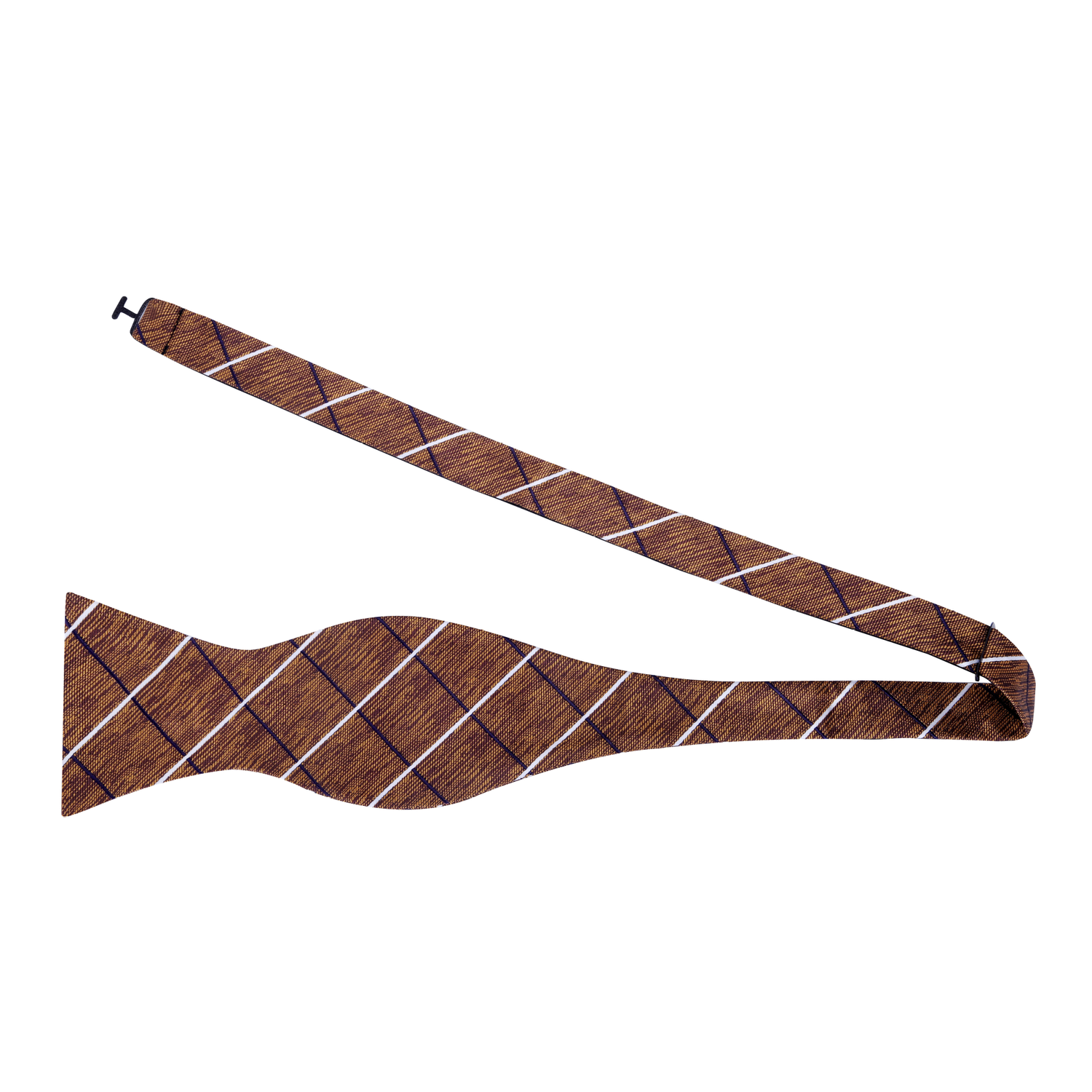 Brown Plaid Bow Tie  Self Tie