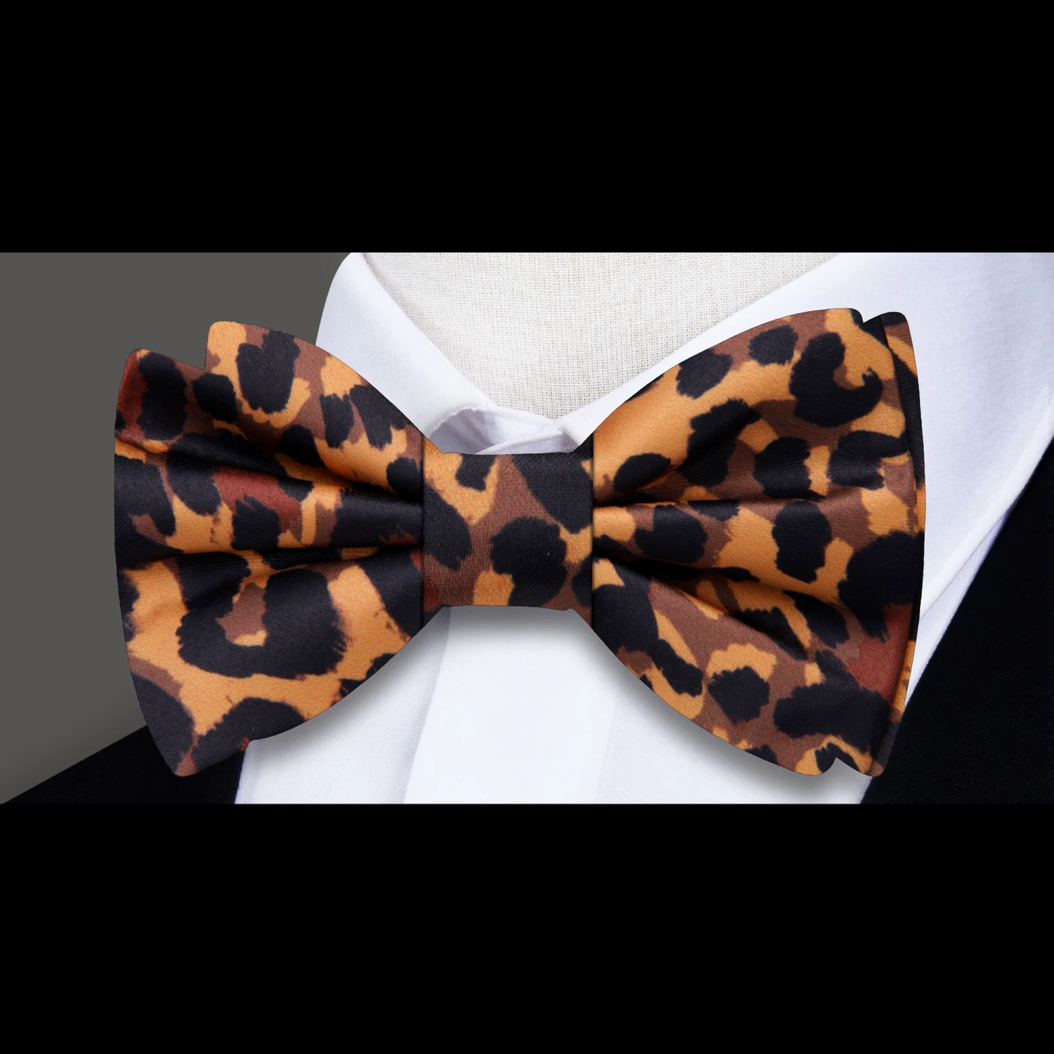 Orange Brown Black Cheetah Bow tie