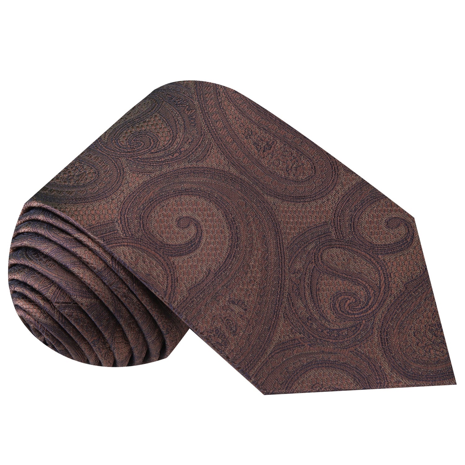 Brown Paisley Necktie 