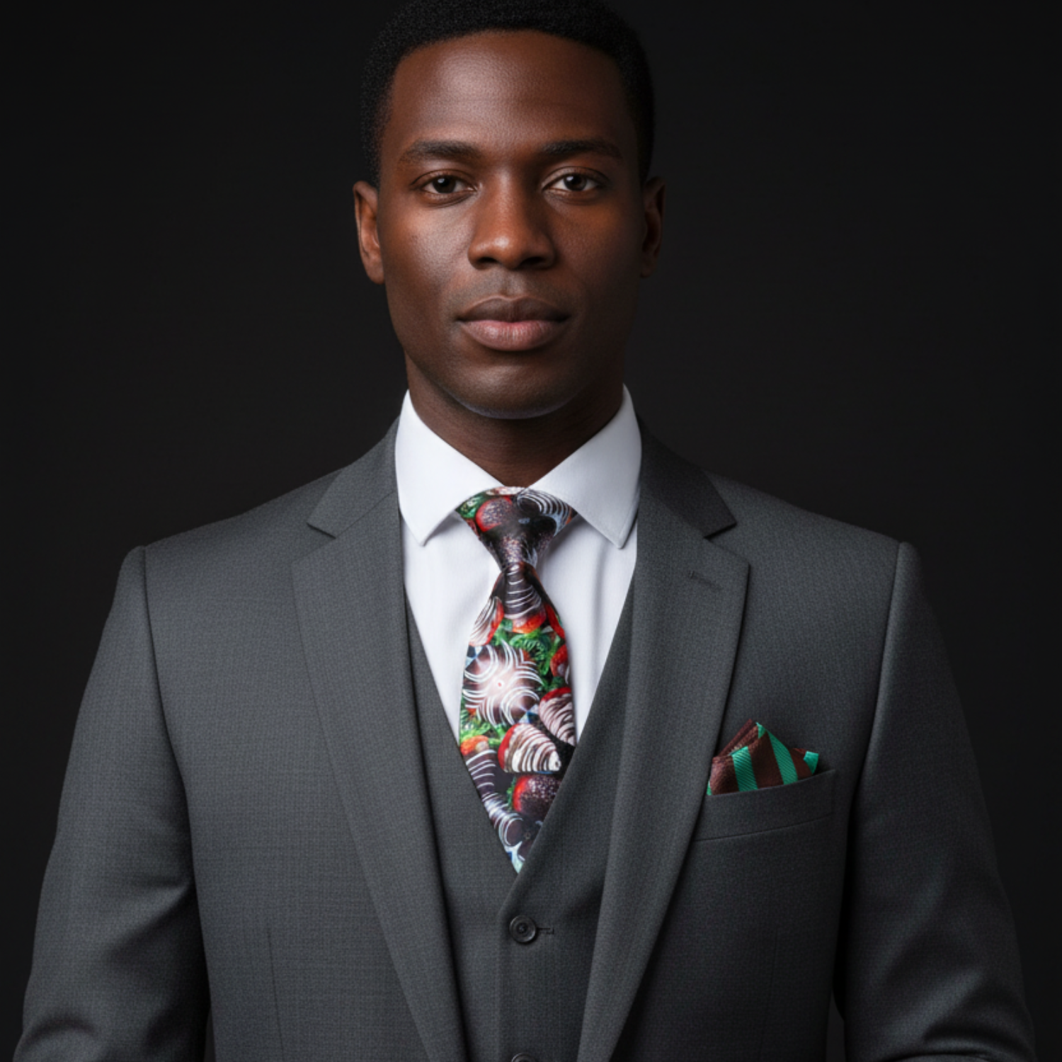 Chocolate-Covered Strawberries Necktie | Playful & Charming
