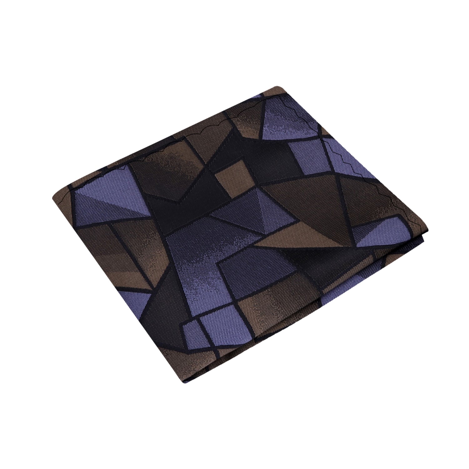 Brown, Purple Abstract Pocket Square