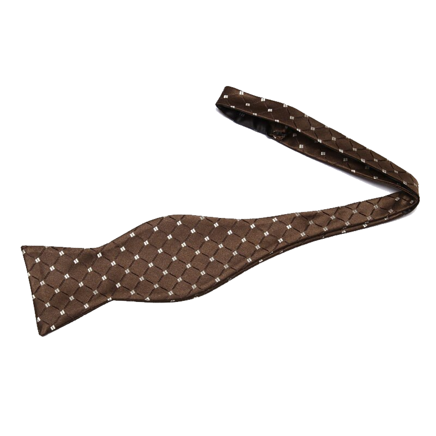 Brown Geometric Self Tie Bow Tie