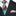 Colorful red, blue, green and blue tie with abstract design with abstract design on a suit jacket