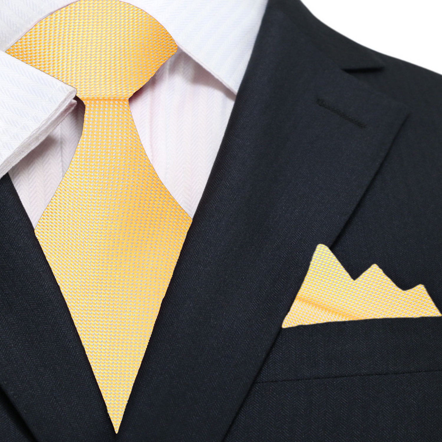 Canton Yellow Necktie and Square