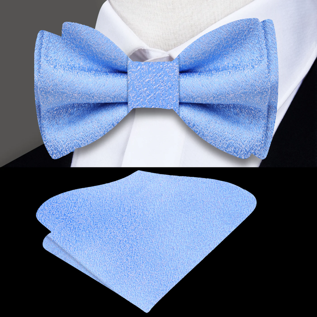 Main: Carolina Shimmer Bow Tie and Pocket Square