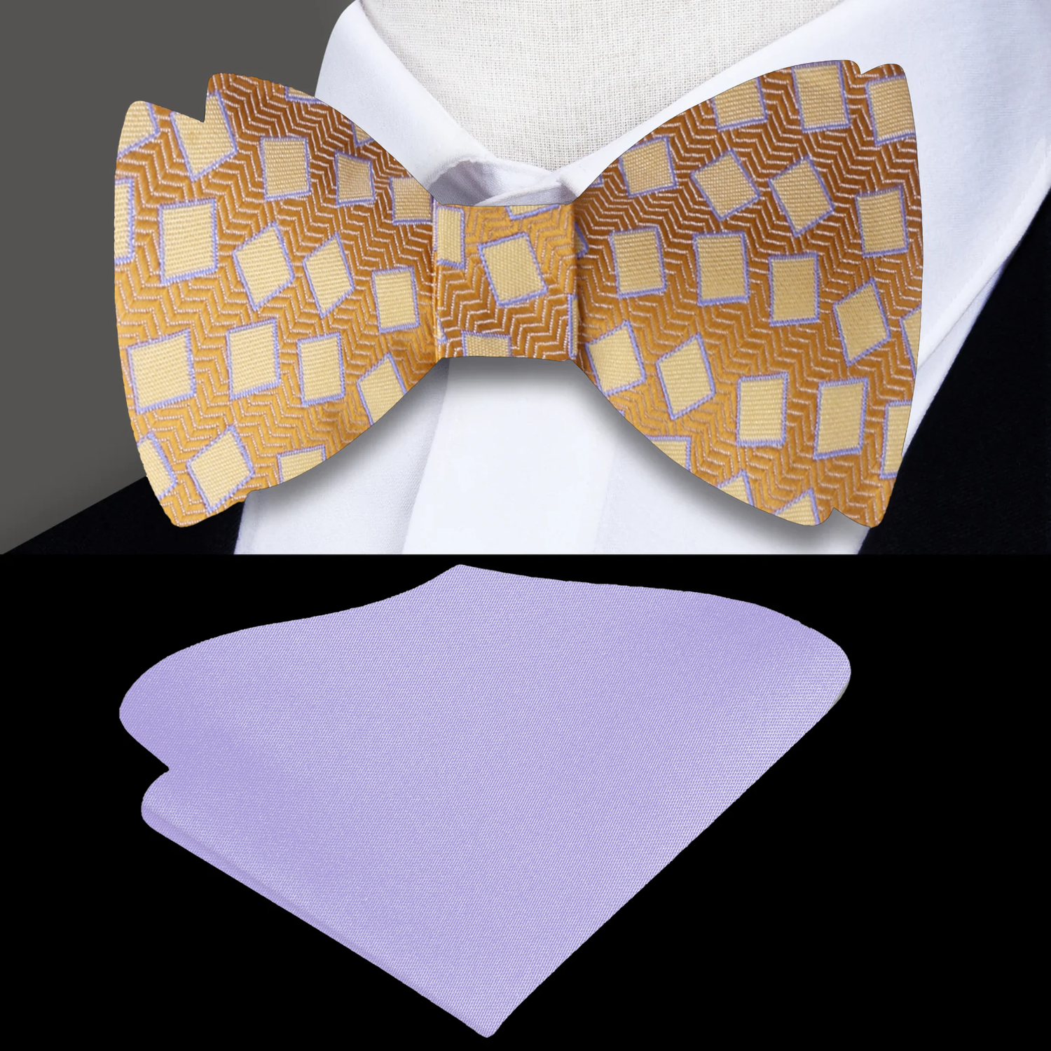 Cheeseblocks Bow Tie and Accenting Light Purple Square