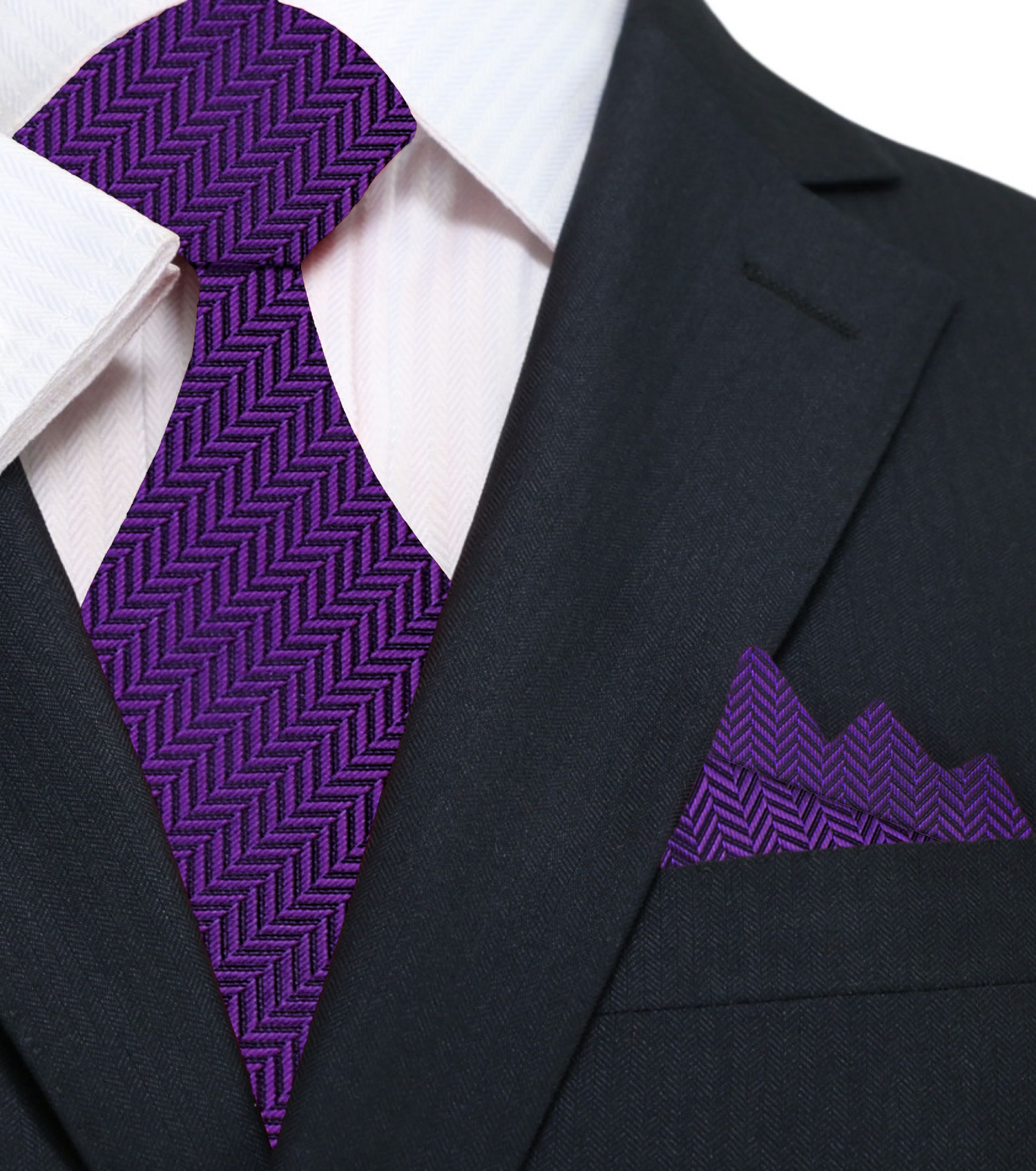 Purple Necktie with Square