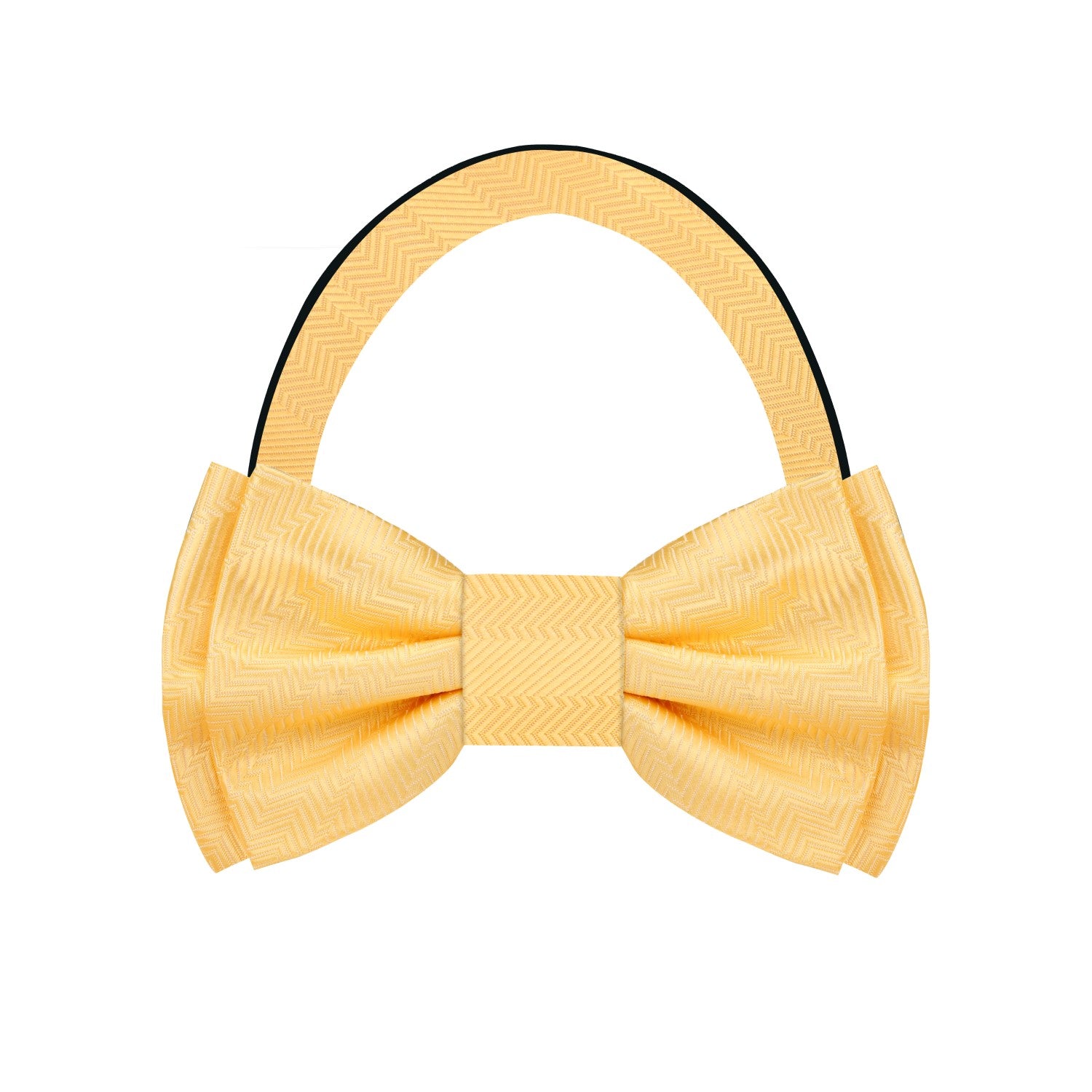 A Dandelion Yellow Solid Pattern Bow Tie Pre Tied