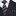 Blue, Brown and White Stripe Necktie and Square