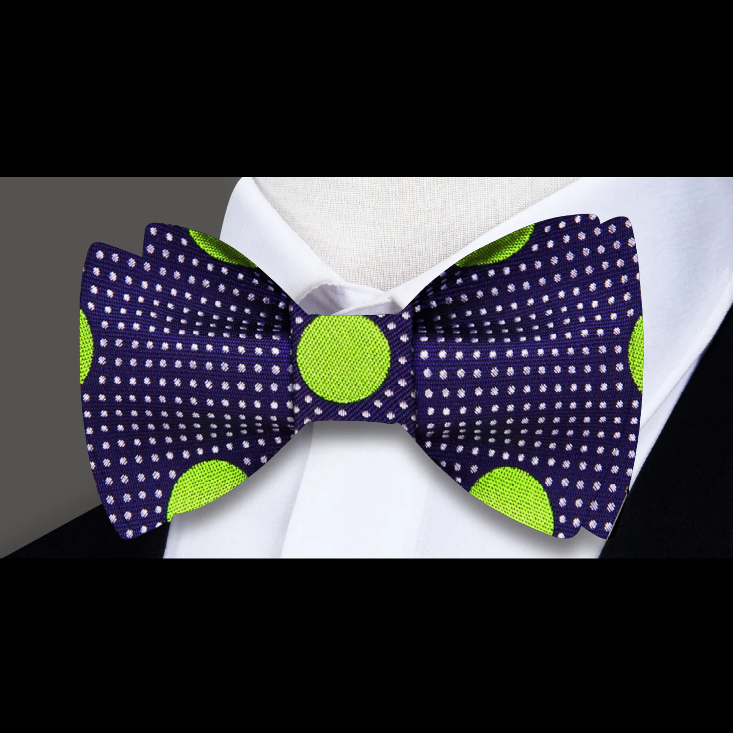 Blue with Green Dots Bow Tie