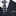 Blue, Yellow Geometric Necktie and Square