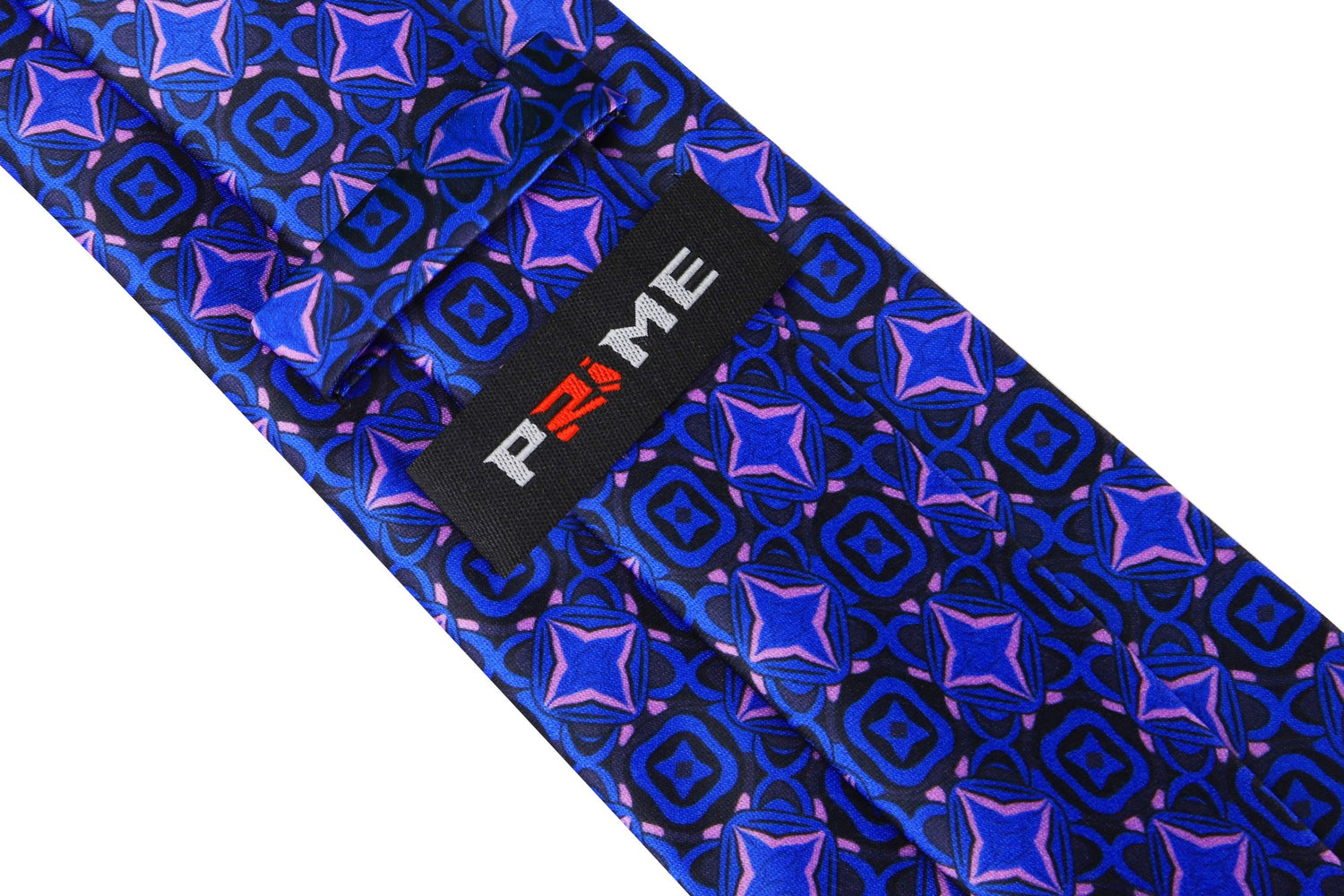 Blue and Purple Geometric Necktie Keep