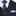 Premium Blue, Light Purple Polka Tie with Light Purple Square
