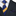 Blue & Gold Stripe Necktie and Accenting Square