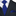 Blue, Yellow Polka Necktie and Square