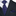 Main: A Deep Blue, Brown Check Pattern Necktie, Matching Pocket Square
