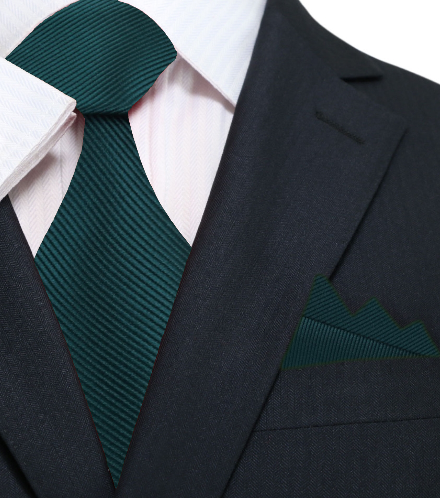 Solid Sea Green Tie and Square
