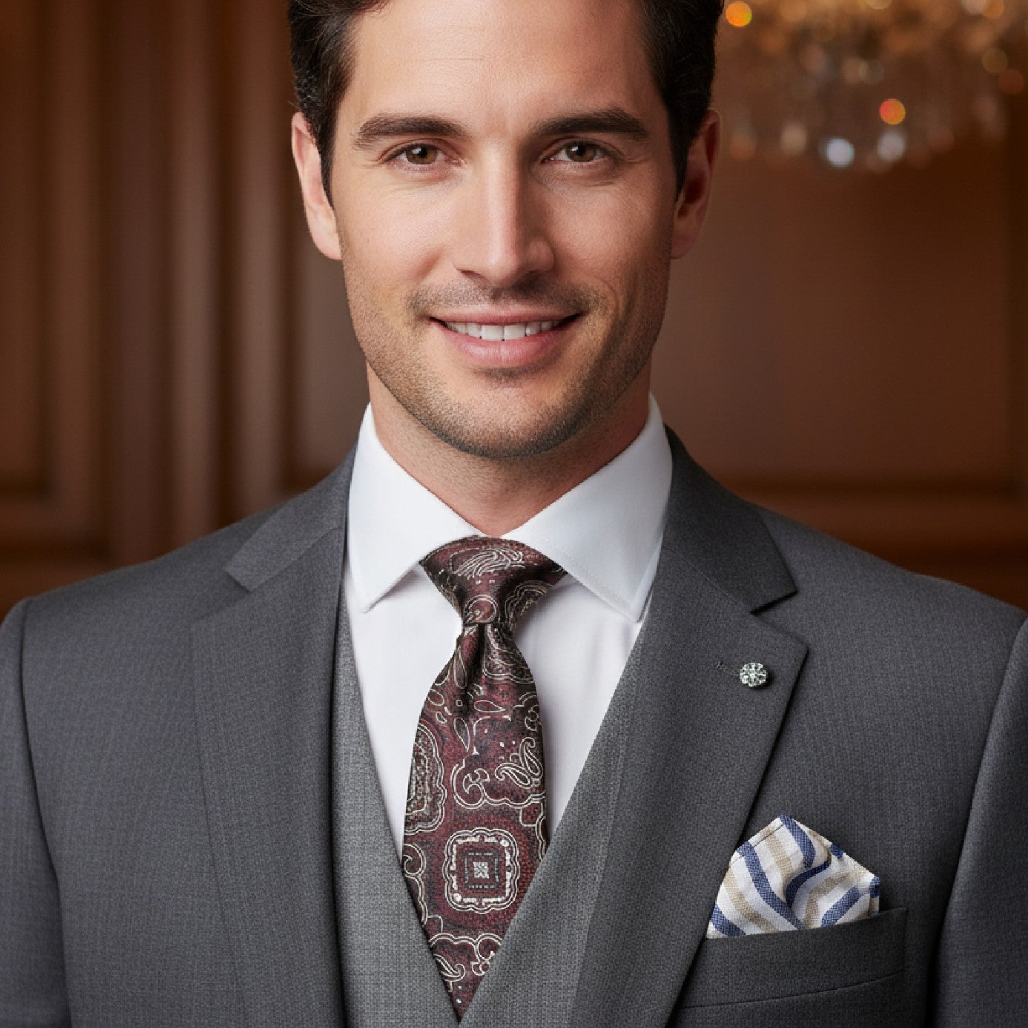 Brown Paisley Necktie | Brown Paisley Tie