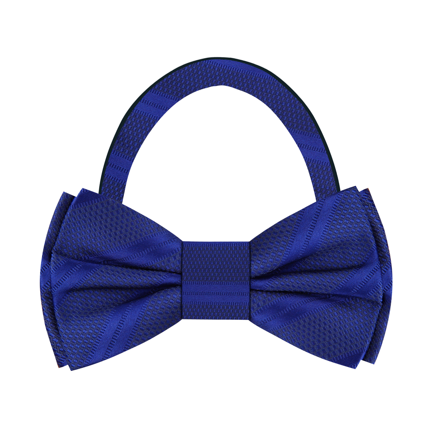 Deep Blue Stripe Bow Tie Pre Tied