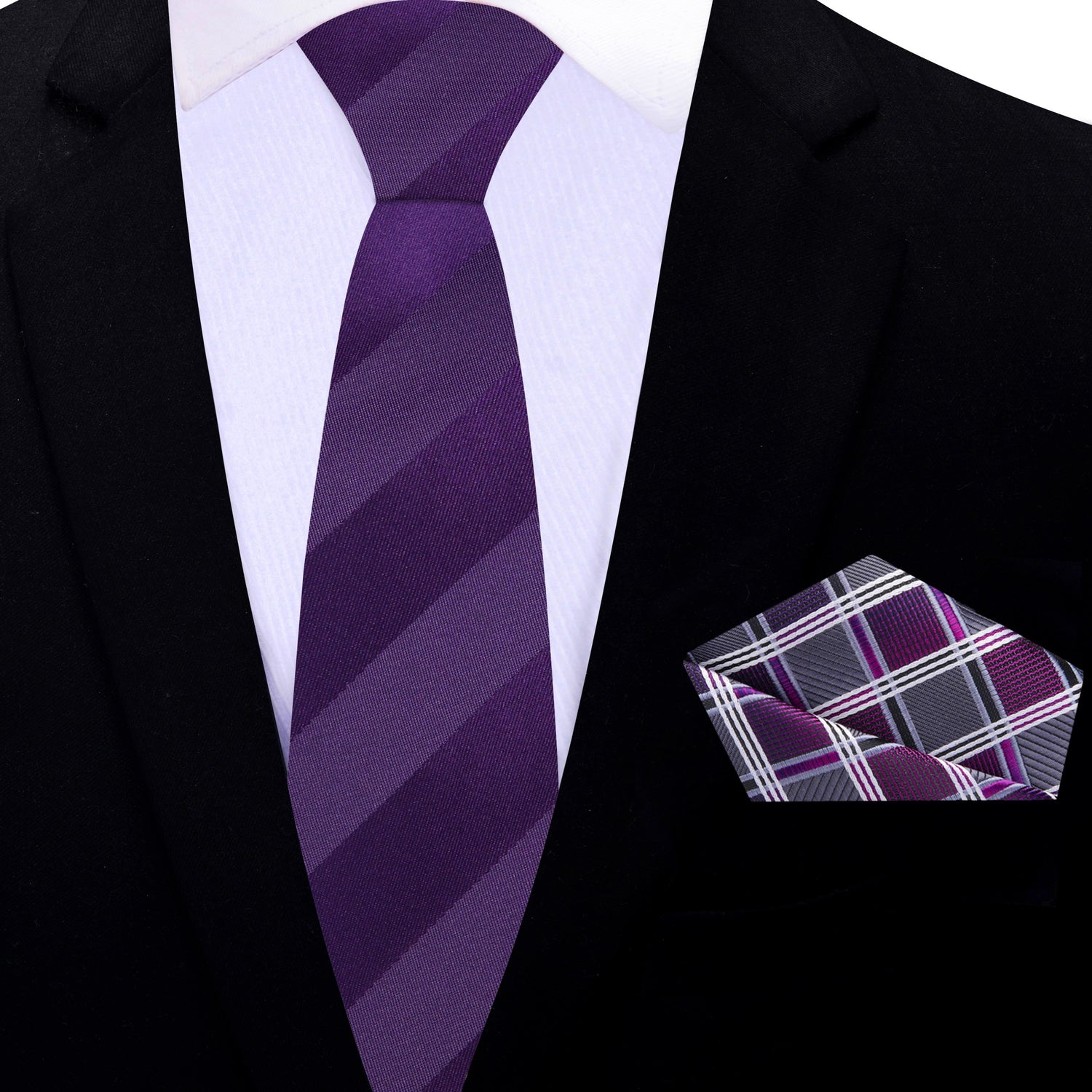 Purple Showcase Stripe Necktie