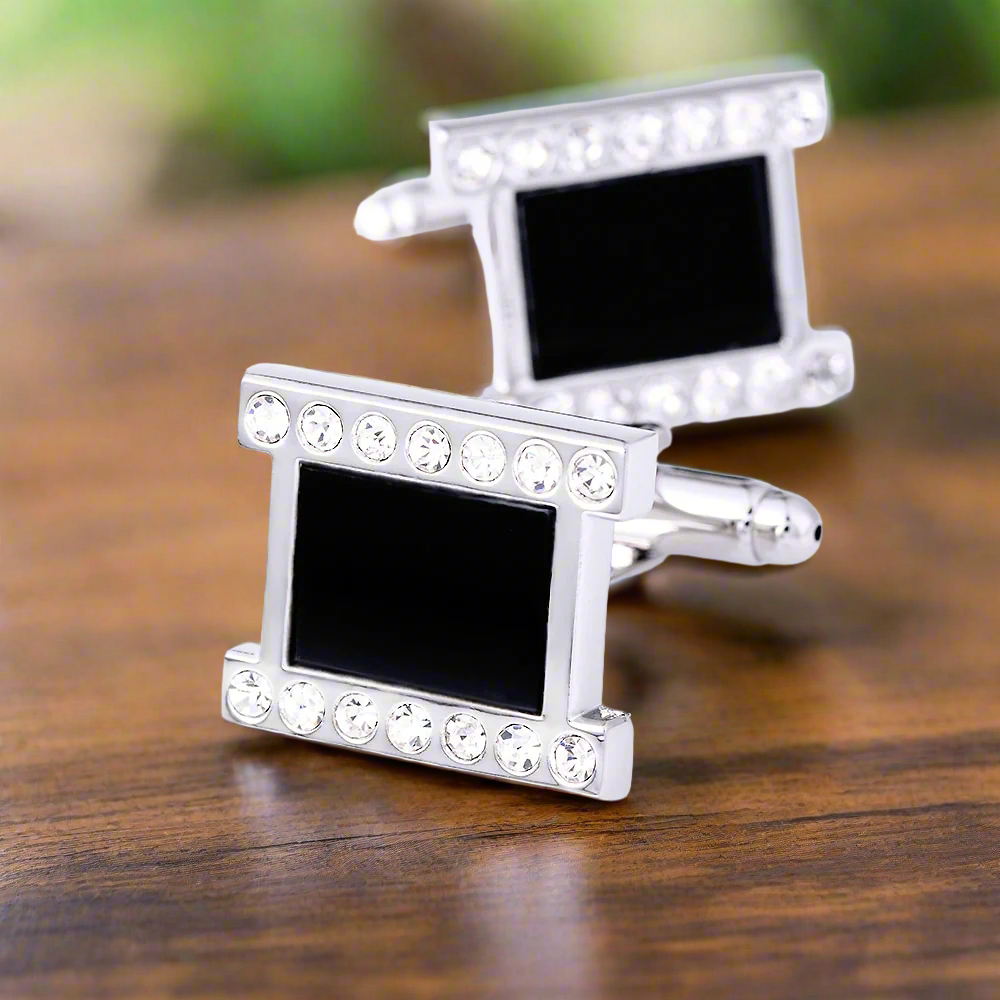 Black Chrome Cufflinks Wow