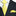 Black suit with a yellow tie and pocket square on a white background