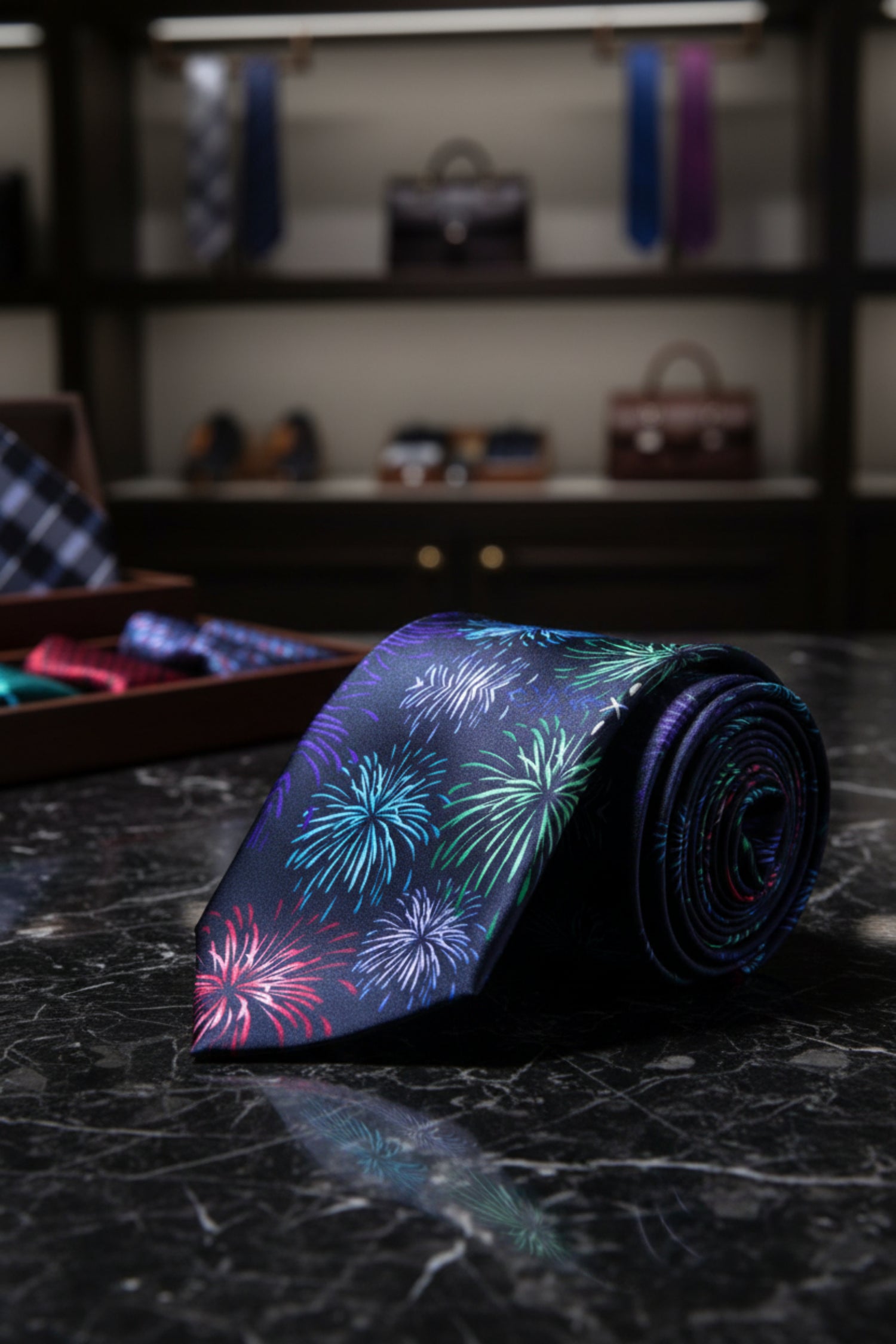 Fireworks Necktie | Sharp Tailoring, Full Celebration