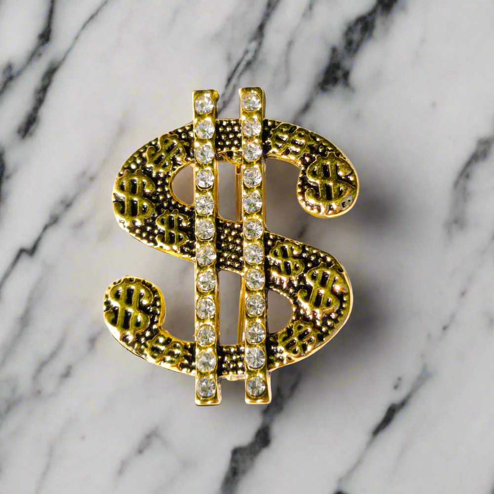 Gold Money Lapel Pin