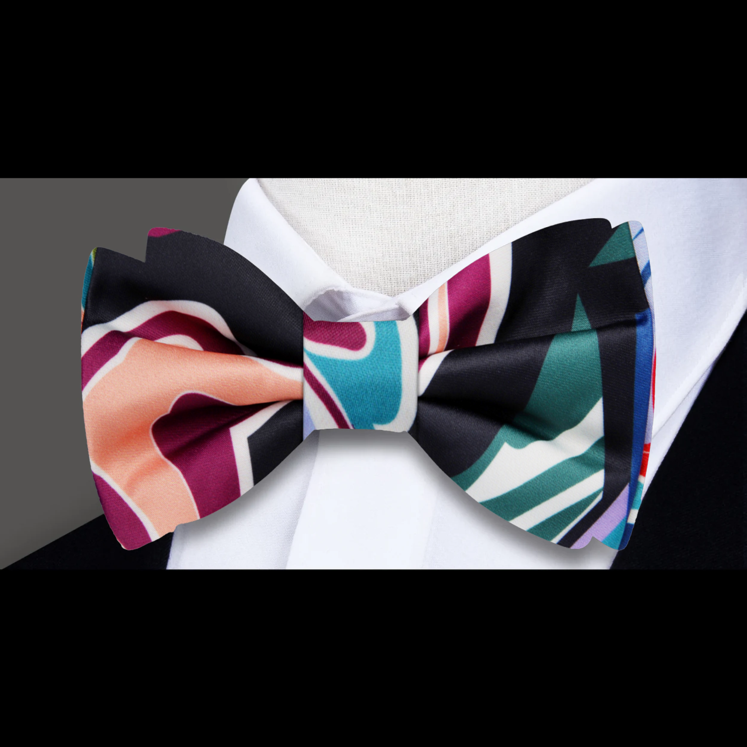 Multi Color Abstract Bow Tie