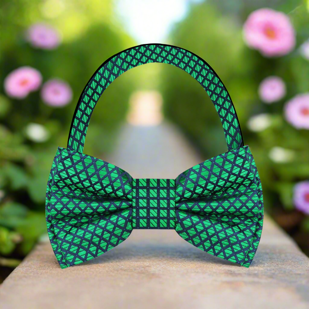 a silk bow tie 