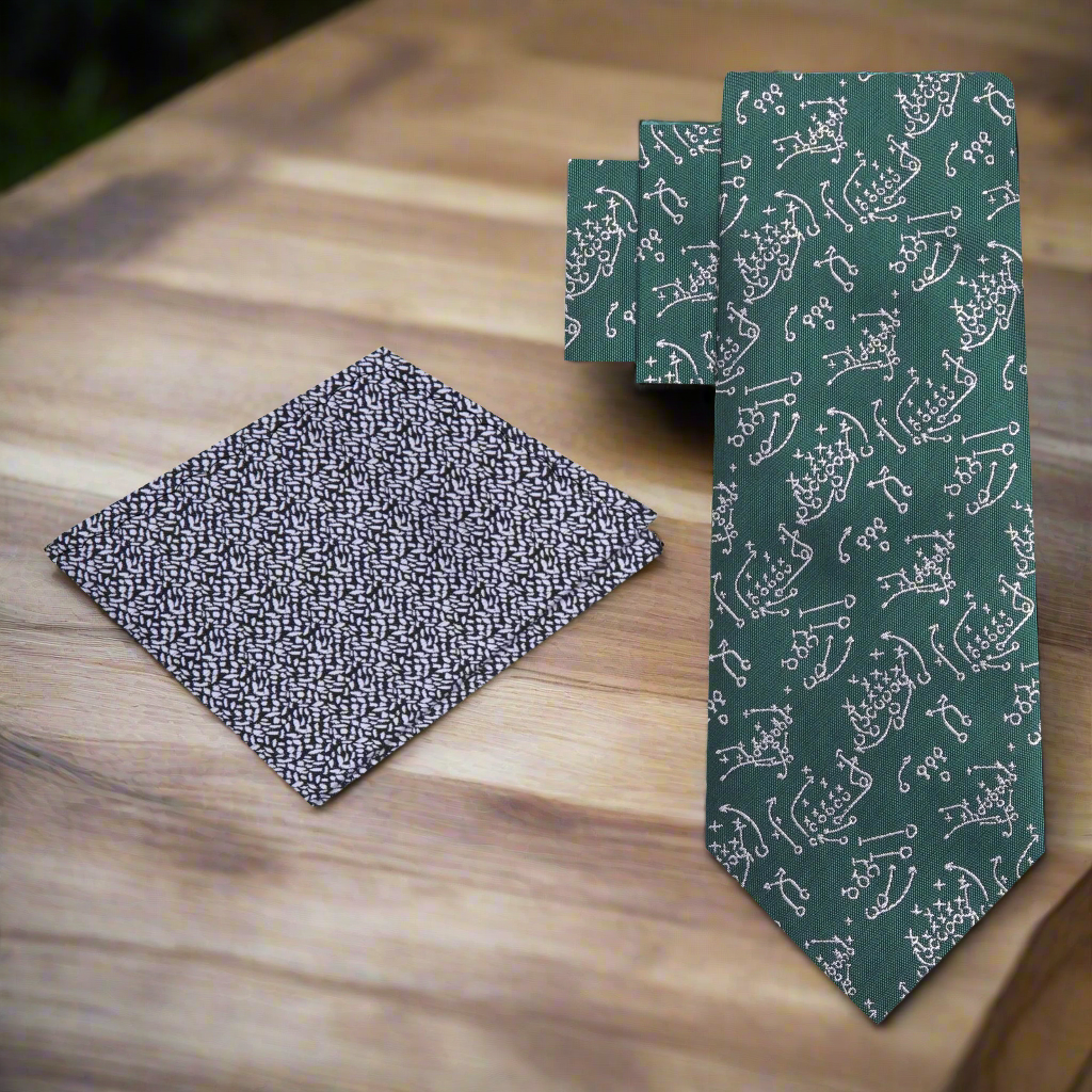 alt Green and Grey Football Plays Tie and Accenting Square