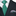 Green patterned tie and accenting grey and green pocket square on a black suit jacket.