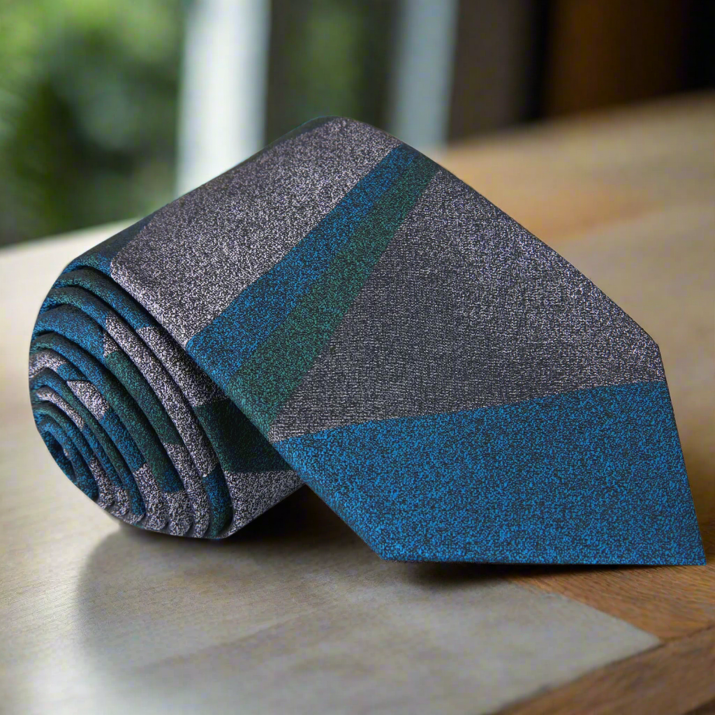 green grey abstract tie