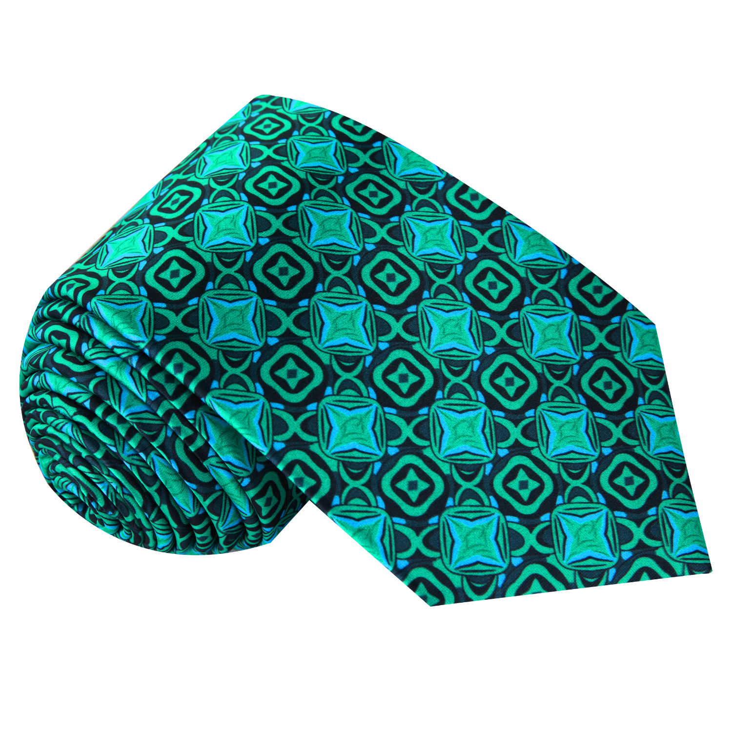 Green Geometric Tie 