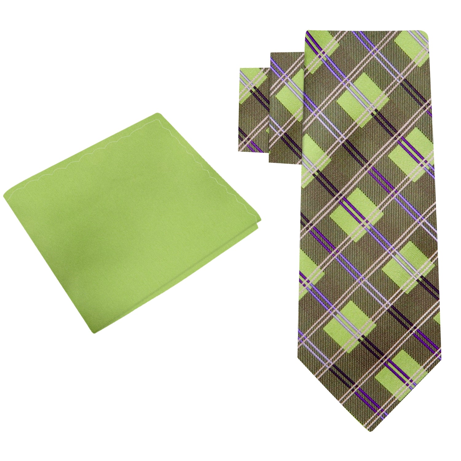 View 2: Green Argyle Tie and Light Green Square