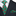 Green tie with red polka dots and matching pocket square on a suit.