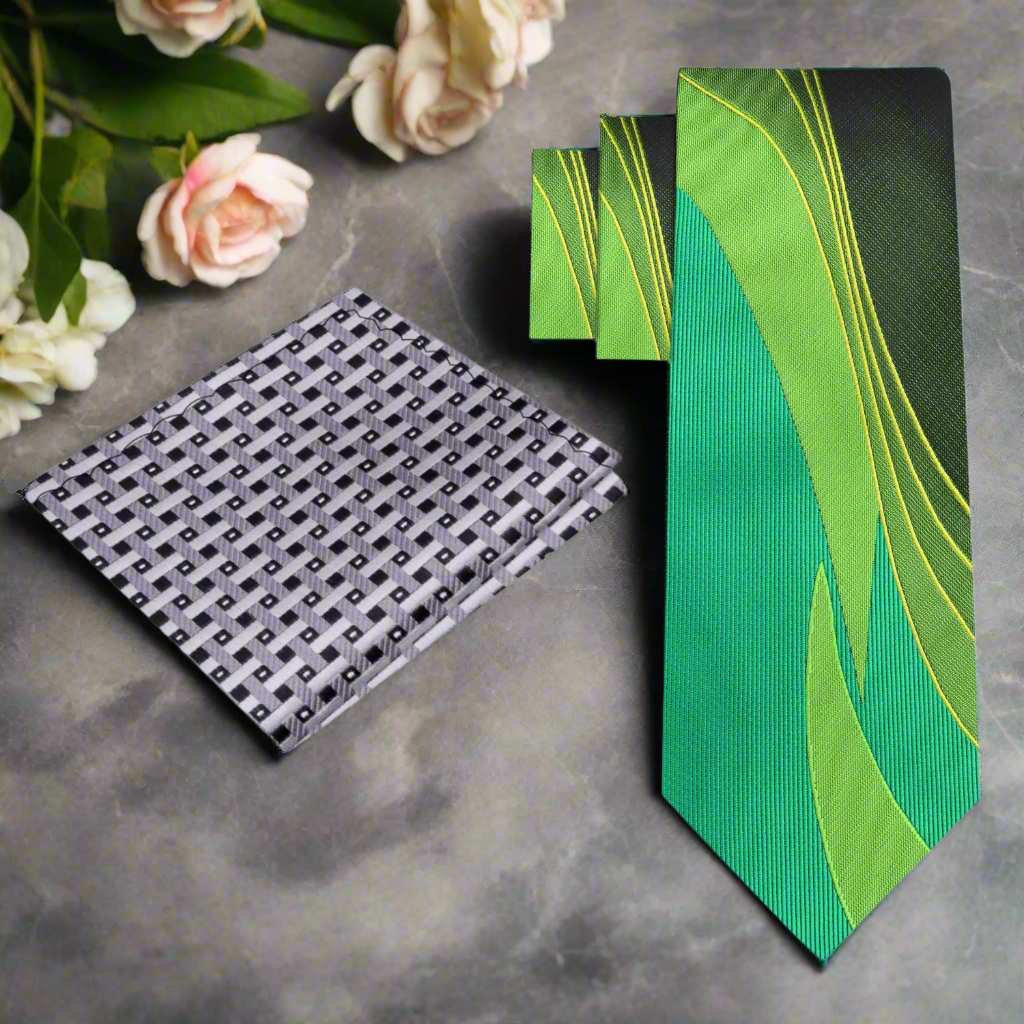 alt Green Seam Route Tie and Accenting Square 12