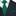 A Green, Black Small Check Pattern Necktie, Matching Pocket Square