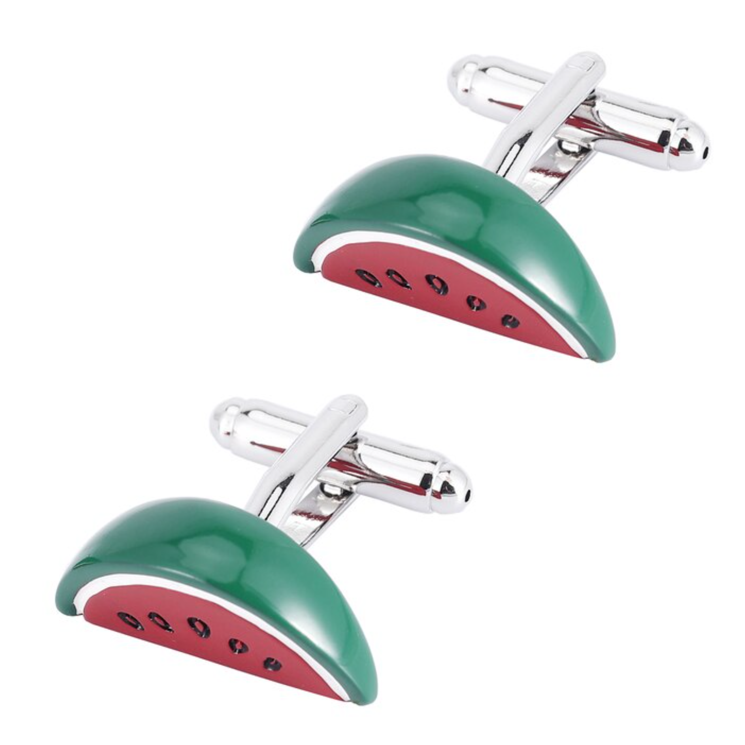 Green and Red Watermelon Cufflinks