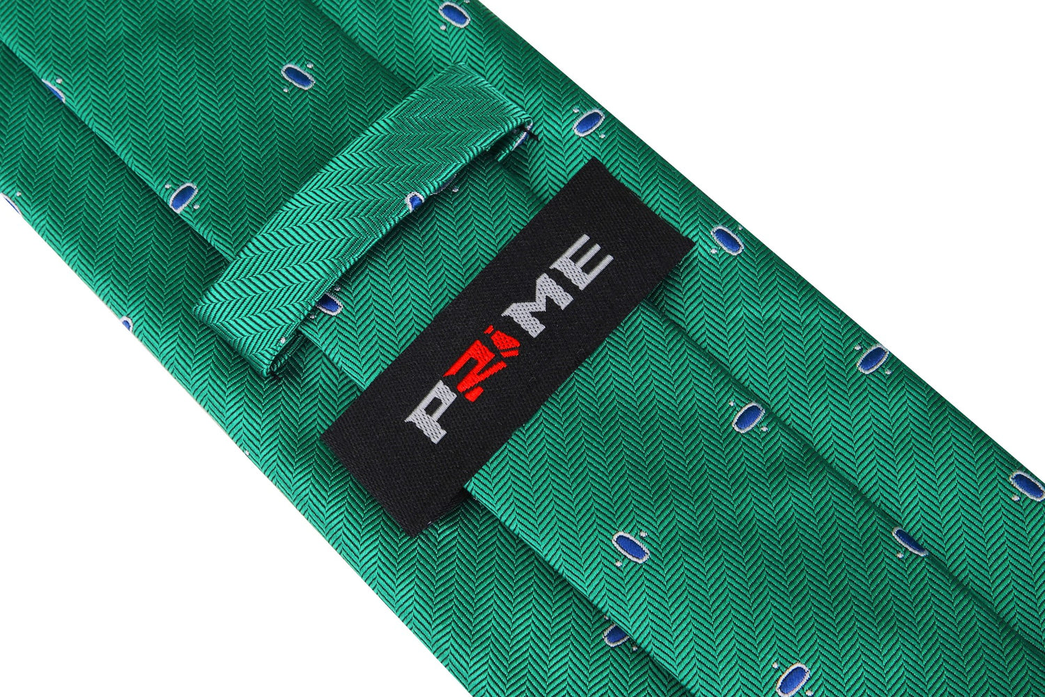 Green with Blue Ovals Tie Keep