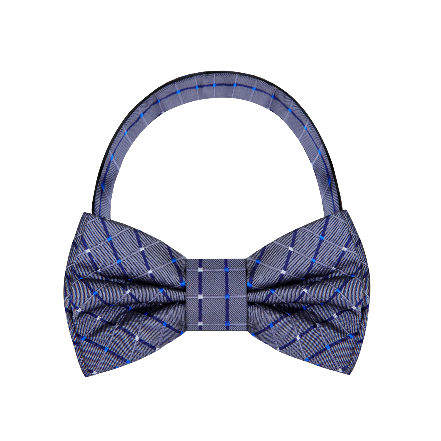 Grey Geometric Bow Tie