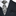 Black suit with a patterned tie and accenting black pocket square