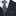 Grey, Black Floral Necktie and Square