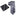 Alt View: Grey Black Geometric King Tut Diamonds Tie and Black Silver Dots Square 