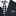 Primary Silver, Black Check Tie and Pocket Square