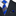 Main View: Grey, Blue Stripe Tie and Pocket Square