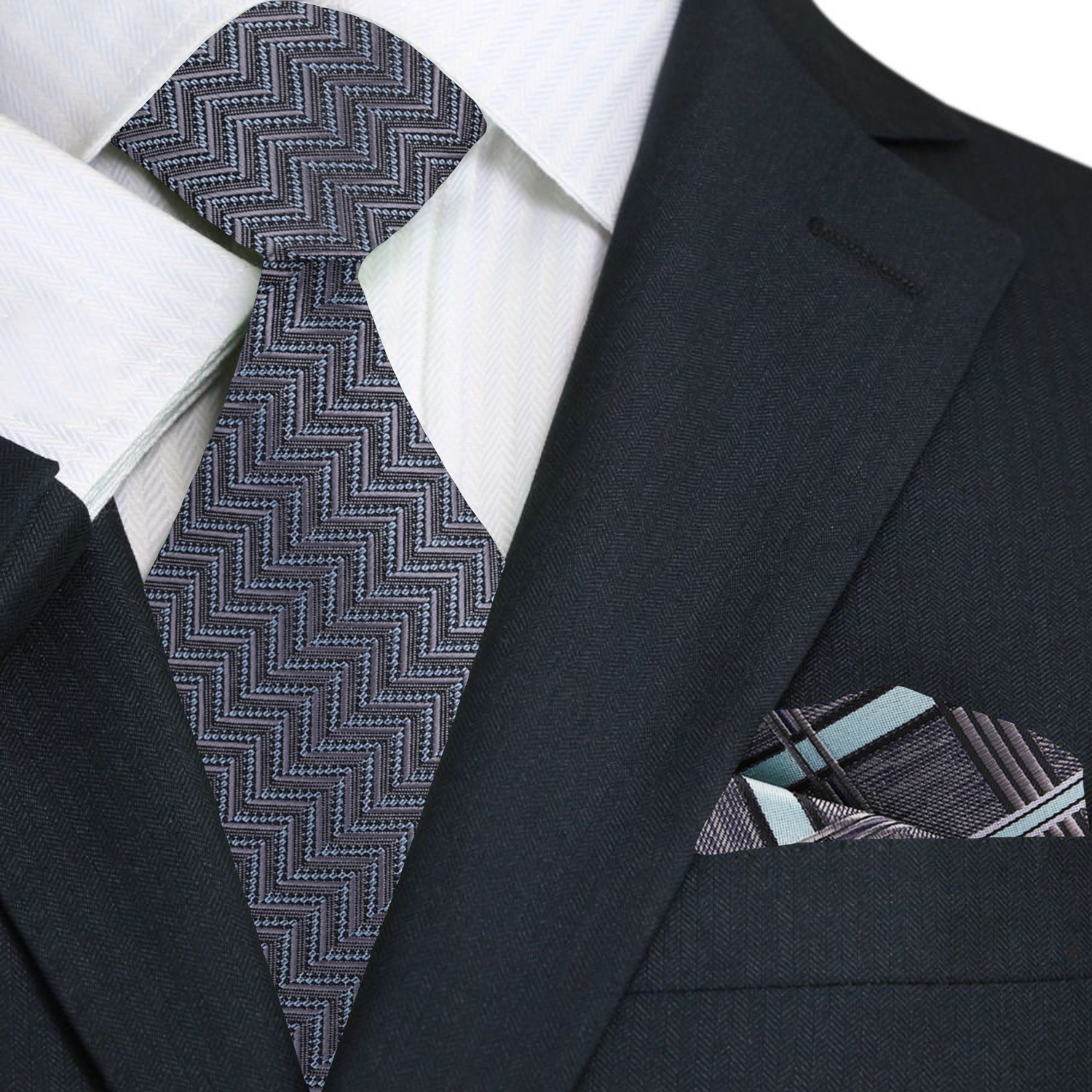 Steel Grey Prismatic Weave Necktie