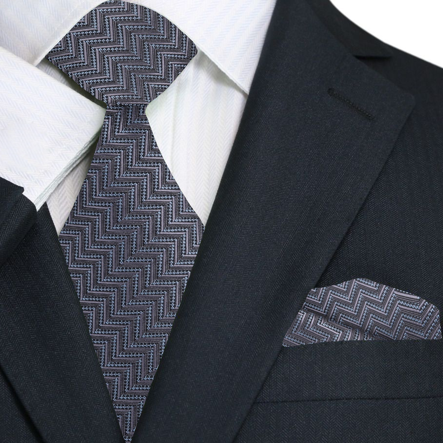 Steel Grey Prismatic Weave Necktie